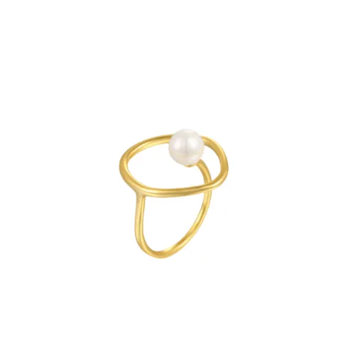 Halo pearl ring pau jewelry Rings