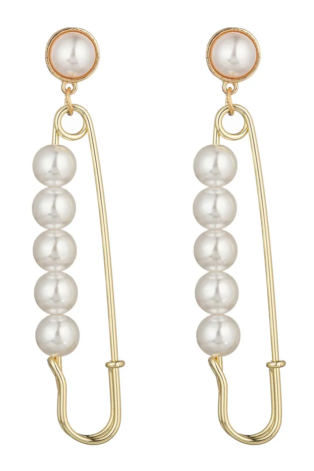 Hazel Safety Pink Dangle Earrings Eye Candy LA Earrings