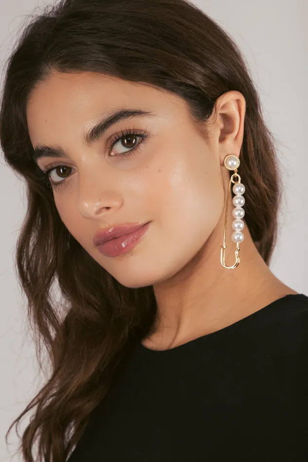 Hazel Safety Pink Dangle Earrings Eye Candy LA Earrings