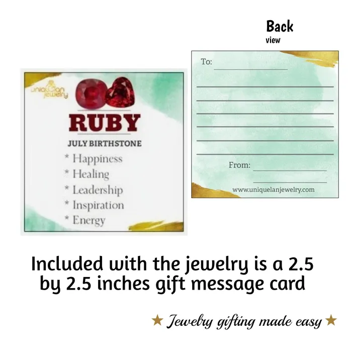 Heart Ruby Stud Earrings Uniquelan Jewelry Earrings