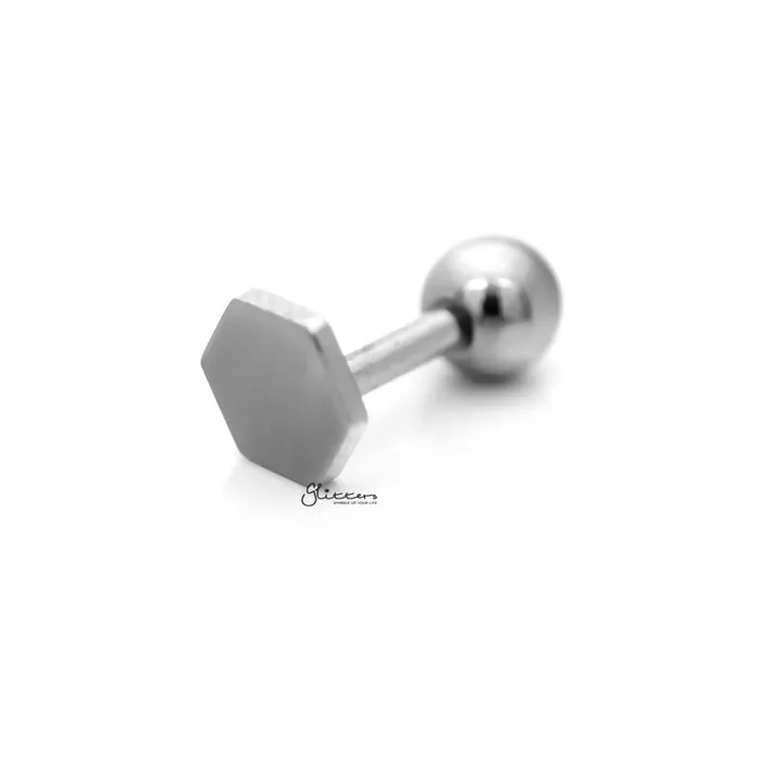 Hexagon Screw Back Tragus Cartilage Earring Stud Glitters Earrings