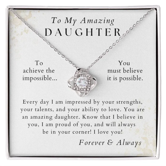 I Believe In You Necklace For Daughter ShineOn Fulfillment Necklaces