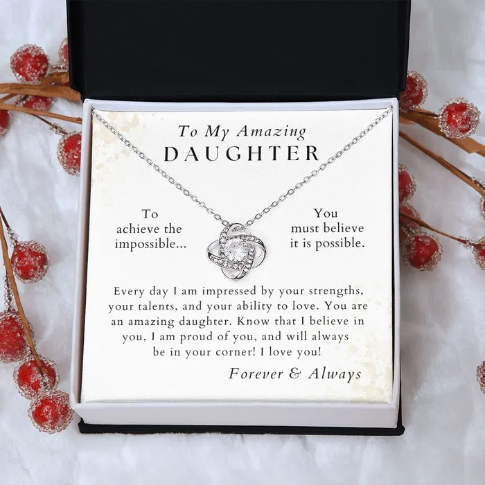 I Believe In You Necklace For Daughter ShineOn Fulfillment Necklaces