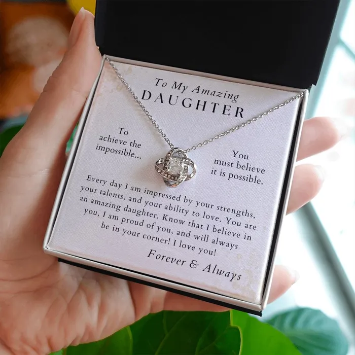 I Believe In You Necklace For Daughter ShineOn Fulfillment Necklaces