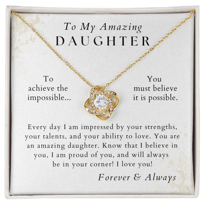 I Believe In You Necklace For Daughter ShineOn Fulfillment Necklaces