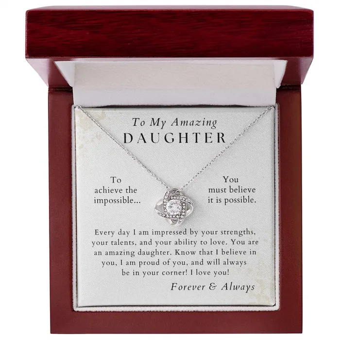 I Believe In You Necklace For Daughter ShineOn Fulfillment Necklaces