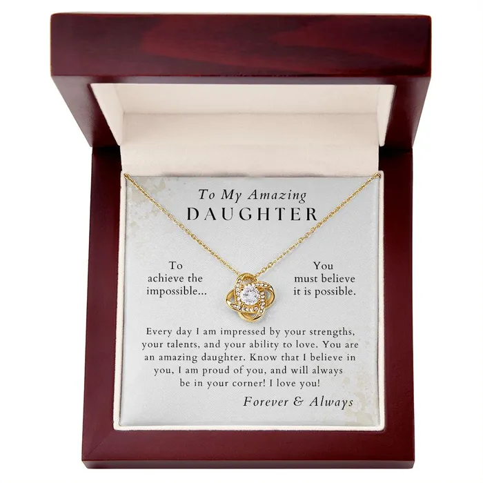 I Believe In You Necklace For Daughter ShineOn Fulfillment Necklaces