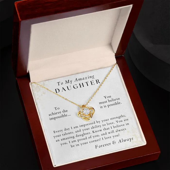 I Believe In You Necklace For Daughter ShineOn Fulfillment Necklaces
