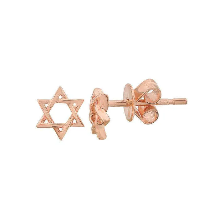 Izakov Diamonds Fine Jewelry Earrings 14K Gold Small Star Of David Earrings