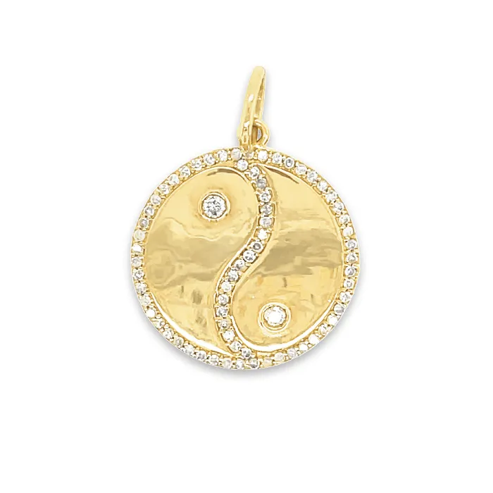Izakov Diamonds Fine Jewelry Necklaces 14K Gold Diamond Yin Yang Necklace Charm Izakov Diamonds Fine Jewelry Necklaces 14K Gold Diamond Yin Yang Necklace Charm