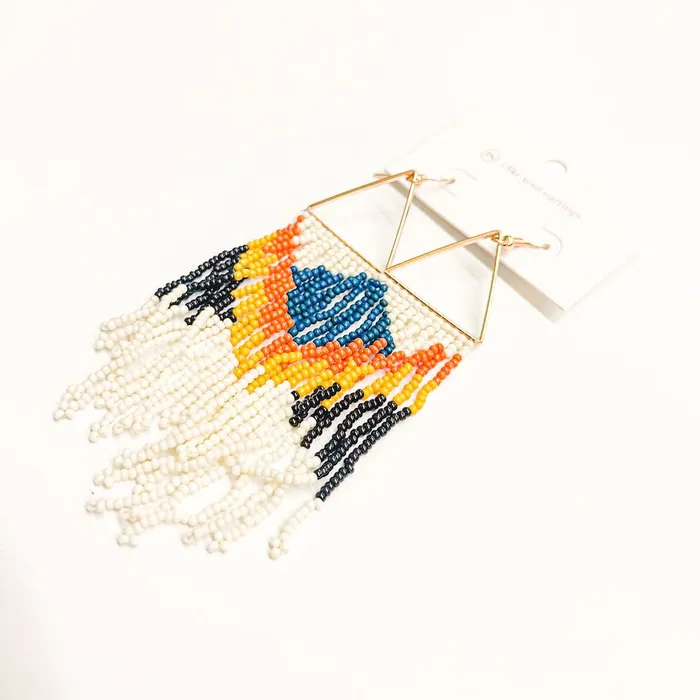 Jewelry Earrings Fringe And Stripes Beaded Boho Earrings Wholesale