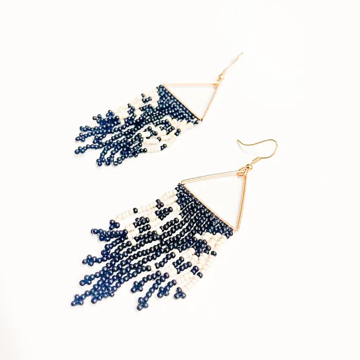 Jewelry Earrings Fringe And Stripes Beaded Boho Earrings Wholesale