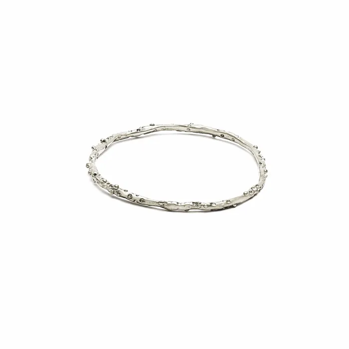 Julie Cohn Design Rings CAVIAR STERLING SILVER BANGLE