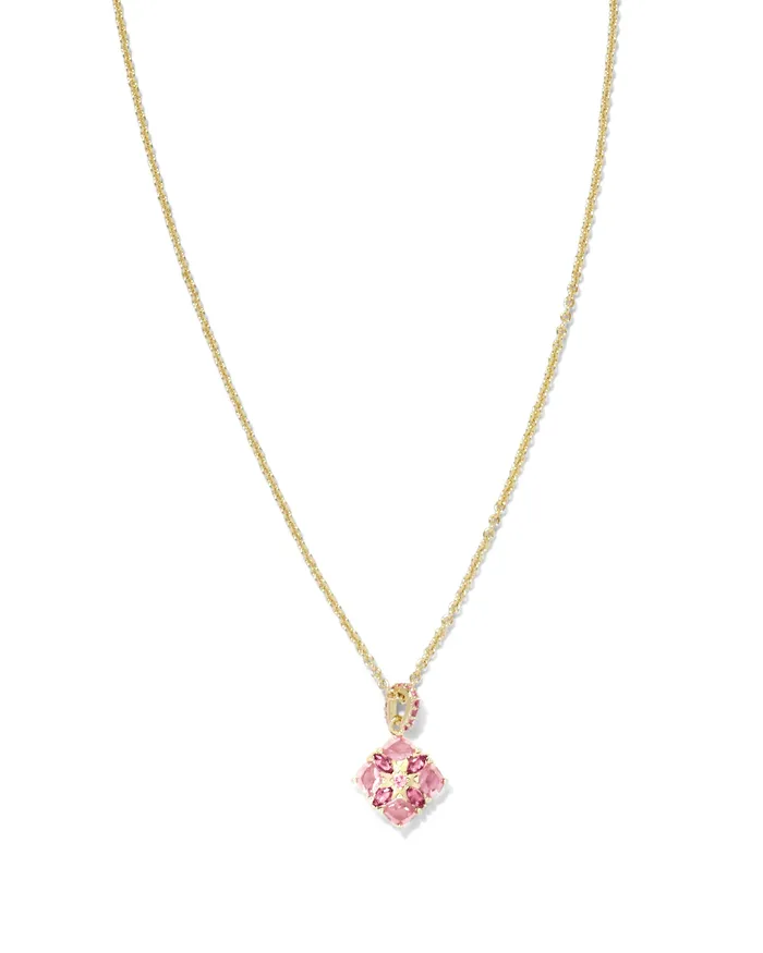 KENDRA SCOTT Necklaces Gold Tone Necklace Featuring Pink Crystal by Kendra Scott KENDRA SCOTT Necklaces Gold Tone Necklace Featuring Pink Crystal by Kendra Scott