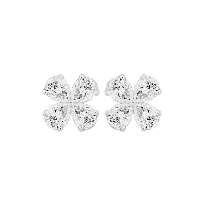 LADIES EARRINGS 1 13CT PEAR DIAMOND 14K WHITE GOLD Ethos Earrings