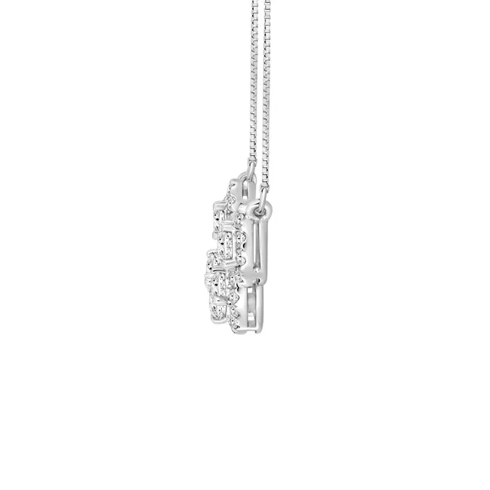 LADIES NECKLACE 2 12CT ROUNDOVALEMERALD DIAMOND 14K WHITE GOLD CENTER STONE EMERALD DIAMOND 12CT Ethos Necklaces LADIES NECKLACE 2 12CT ROUNDOVALEMERALD DIAMOND 14K WHITE GOLD CENTER STONE EMERALD DIAMOND 12CT Ethos Necklaces