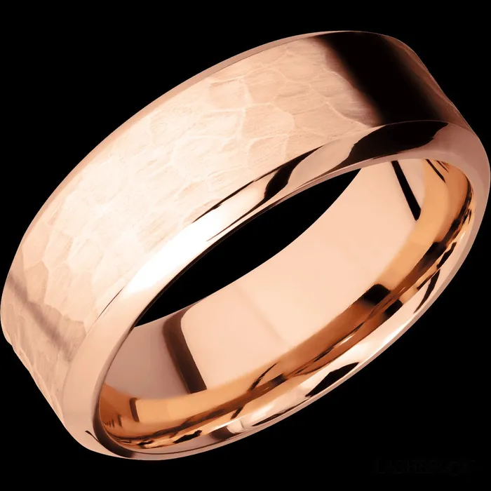 LASHBROOK Rings Lashbrook 14K Rose Gold 8mm Flat Wedding Band