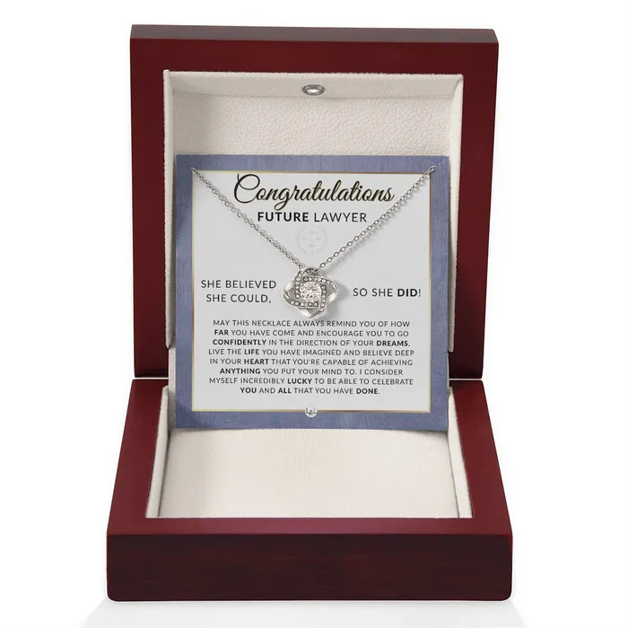 Law School Acceptance Gift Meaningful Milestone Necklace 2024 Graduation Gift For Future Lawyer ShineOn Fulfillment Necklaces