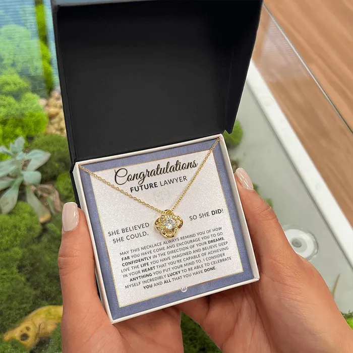 Law School Acceptance Gift Meaningful Milestone Necklace 2024 Graduation Gift For Future Lawyer ShineOn Fulfillment Necklaces