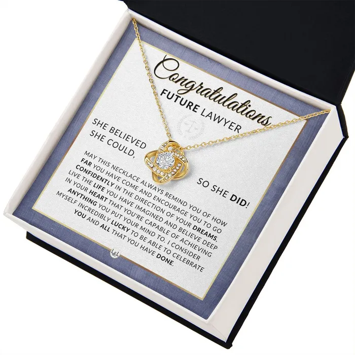 Law School Acceptance Gift Meaningful Milestone Necklace 2024 Graduation Gift For Future Lawyer ShineOn Fulfillment Necklaces