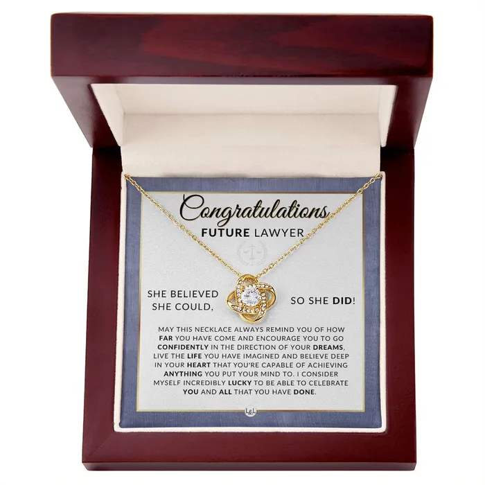 Law School Acceptance Gift Meaningful Milestone Necklace 2024 Graduation Gift For Future Lawyer ShineOn Fulfillment Necklaces