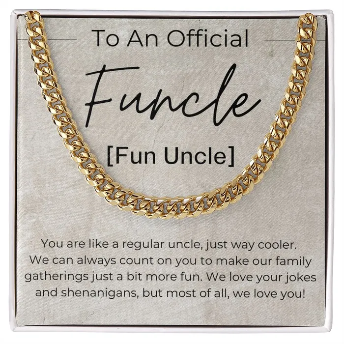 Like a Regular Uncle Just Cooler Gift for Fun Uncle Linked Chain Necklace ShineOn Fulfillment Necklaces