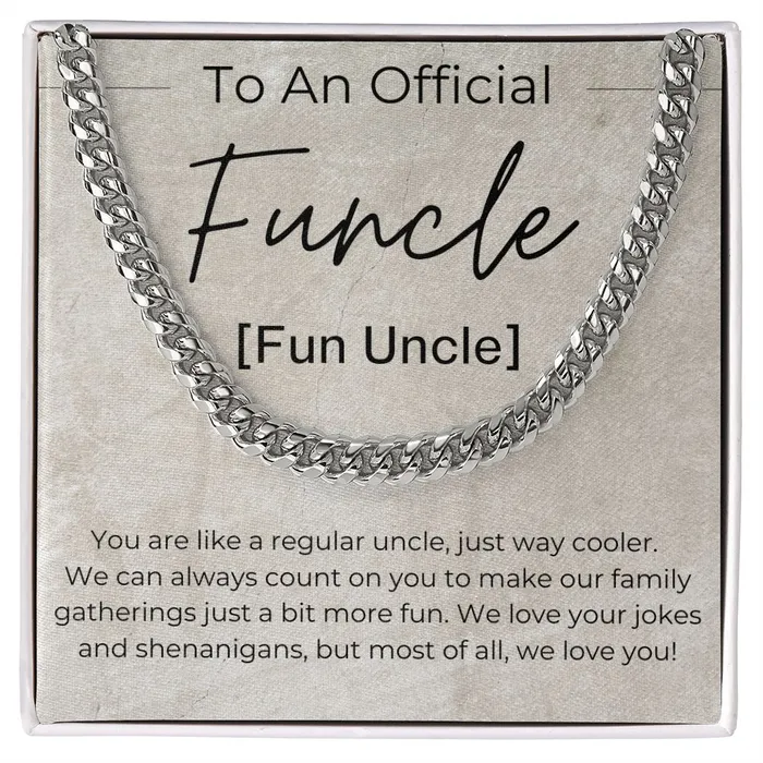 Like a Regular Uncle Just Cooler Gift for Fun Uncle Linked Chain Necklace ShineOn Fulfillment Necklaces