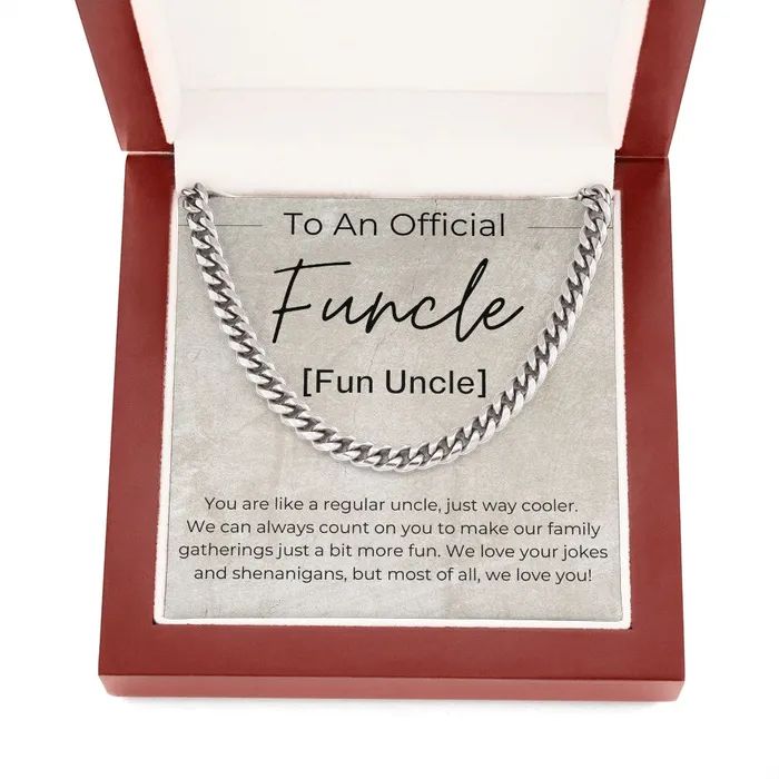 Like a Regular Uncle Just Cooler Gift for Fun Uncle Linked Chain Necklace ShineOn Fulfillment Necklaces