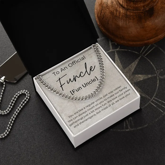 Like a Regular Uncle Just Cooler Gift for Fun Uncle Linked Chain Necklace ShineOn Fulfillment Necklaces