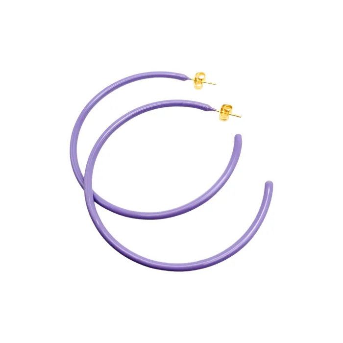Love Ko Jewelry Earrings THIN HOOP Purple