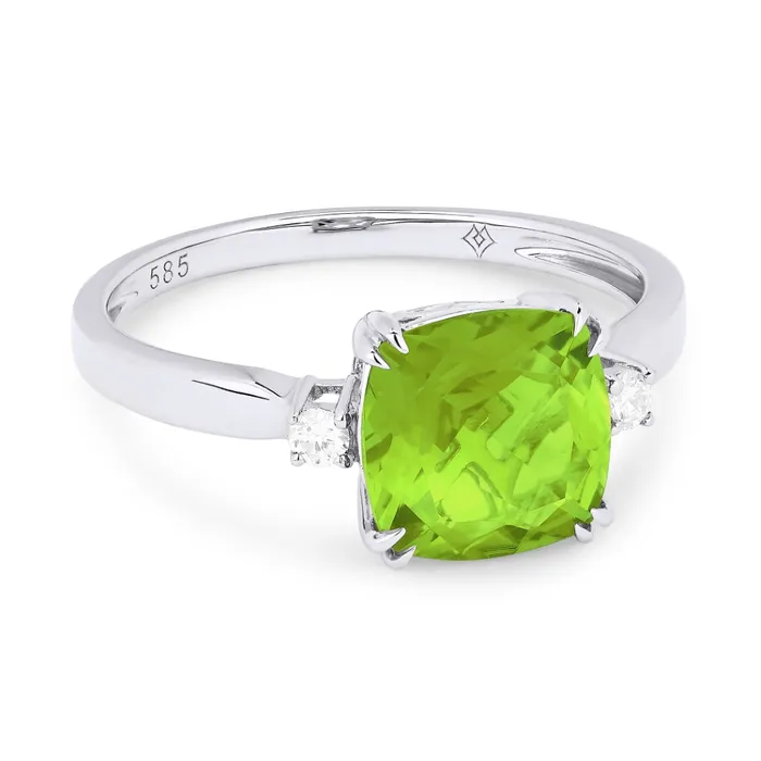 Madison L 14K White Gold 220ctw Traditional Style Citrine and Diamonds Ring MADISON L Rings Madison L 14K White Gold 220ctw Traditional Style Citrine and Diamonds Ring MADISON L Rings