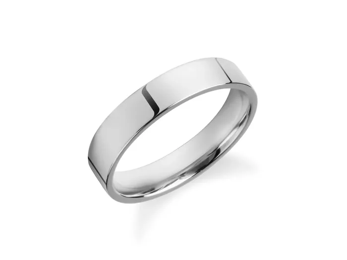 MALO BANDS Rings Malo 14K White Gold 4mm Flat Wedding Band