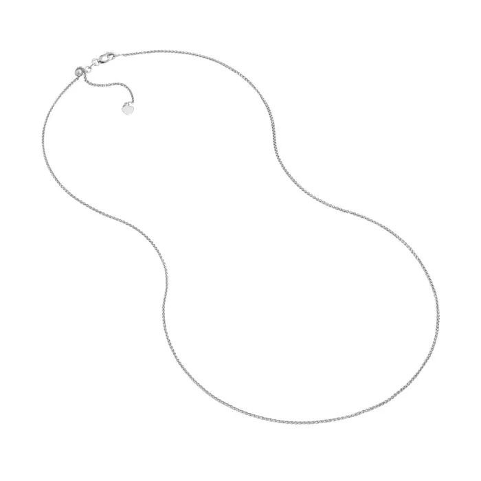 MIDAS CHAIN Rings Sterling Silver 125mm 22 Adjustable Wheat Chain MIDAS CHAIN Rings Sterling Silver 125mm 22 Adjustable Wheat Chain