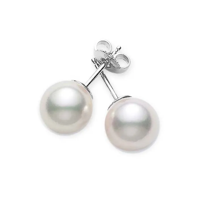 MIKIMOTO Earrings Mikimoto Akoya Pearl Studs 7X75MM