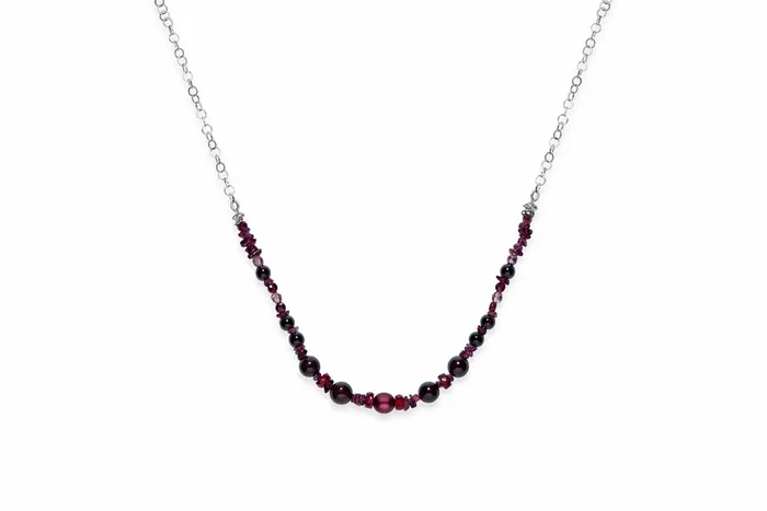 Necklaces Carolily Finery Jewel Garnet Necklace