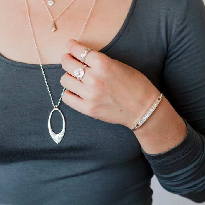 Necklaces Corey Egan Silver Large Helios Necklace