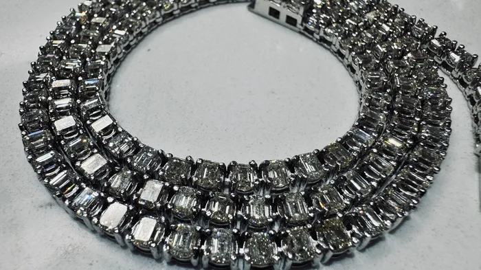 Necklaces Crown Jewels Coin Emerald Cut Diamond Tennis Necklace 25 ctw Special