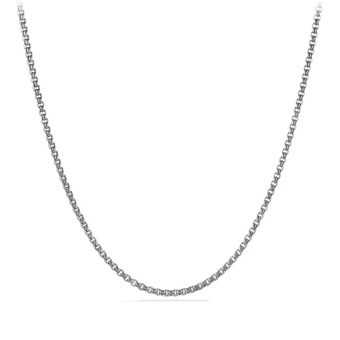 Necklaces DAVID YURMAN INC David Yurman 20 Box Chain Necklace in Grey Titanium 27mm Necklaces DAVID YURMAN INC David Yurman 20 Box Chain Necklace in Grey Titanium 27mm