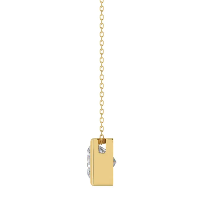 Necklaces Ethos LADIES SOLITAIRE PENDANT 2CT PRINCESS DIAMOND 14K YELLOW GOLD Necklaces Ethos LADIES SOLITAIRE PENDANT 2CT PRINCESS DIAMOND 14K YELLOW GOLD