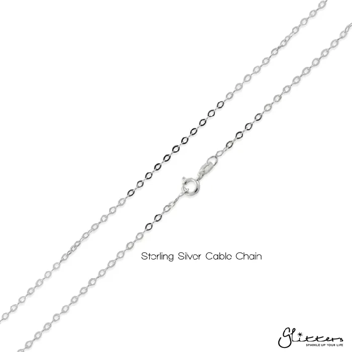 Necklaces Glitters Personalized Sterling Silver Name Necklace Font 1