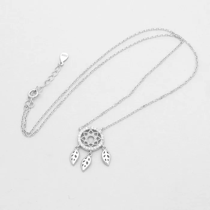 Necklaces Glitters Sterling Silver Dream Catcher Necklace
