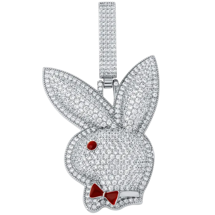 Necklaces Iced Out Bunny Pendant 925 Silver The Icetruck