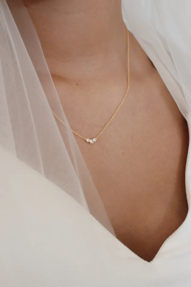 Necklaces Jay Kay Braids and Bridal Leon Necklace Gold Vermeil
