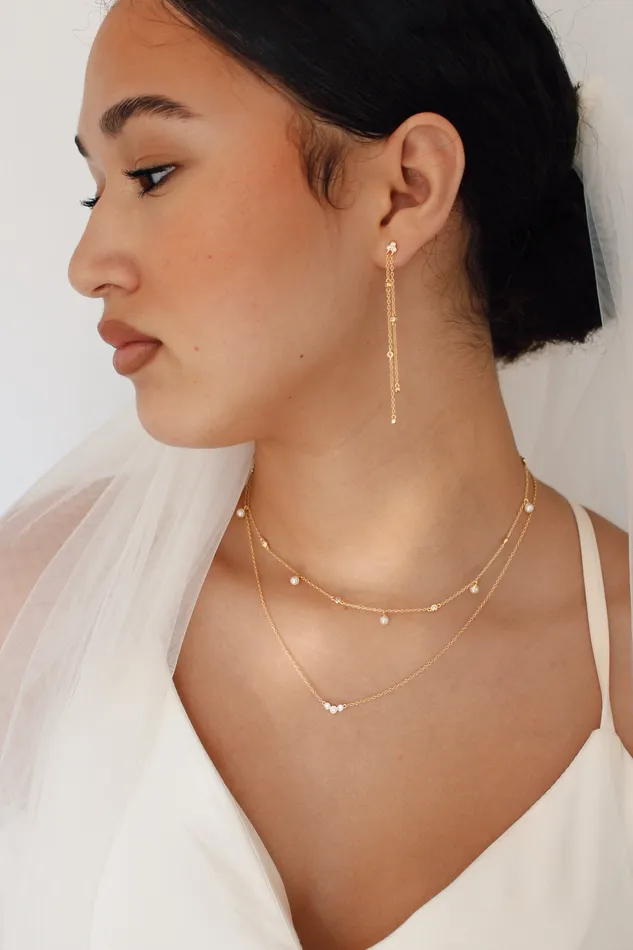 Necklaces Jay Kay Braids and Bridal Leon Necklace Gold Vermeil
