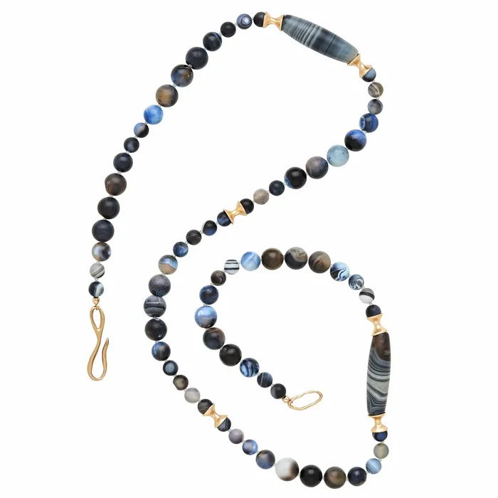 Necklaces Julie Cohn Design STORM AGATE BRONZE NECKLACE