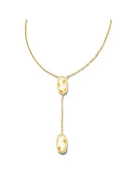 Necklaces KENDRA SCOTT Gold Tone Necklace Featuring White Mosaic Glass by Kendra Scott Necklaces KENDRA SCOTT Gold Tone Necklace Featuring White Mosaic Glass by Kendra Scott