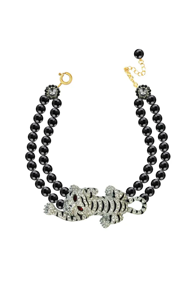 Necklaces Leopard Agate Statement Necklace Eye Candy LA