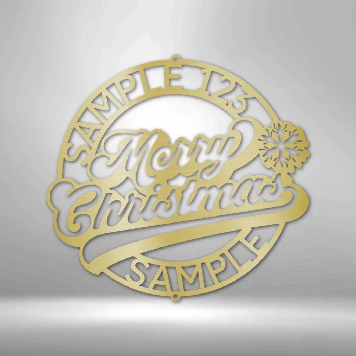 Necklaces My Easy Monogram Personalized Merry Christmas Metal Wall Sign Christmas Decor Custom Holiday Decor Custom Name Sign Holiday Gift