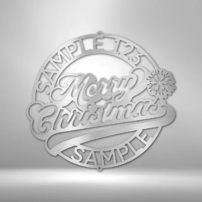 Necklaces My Easy Monogram Personalized Merry Christmas Metal Wall Sign Christmas Decor Custom Holiday Decor Custom Name Sign Holiday Gift