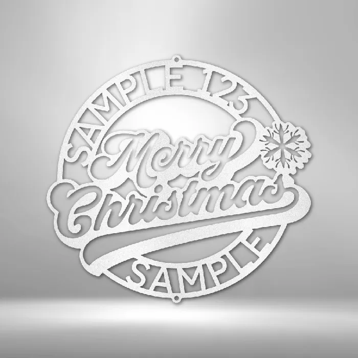Necklaces My Easy Monogram Personalized Merry Christmas Metal Wall Sign Christmas Decor Custom Holiday Decor Custom Name Sign Holiday Gift